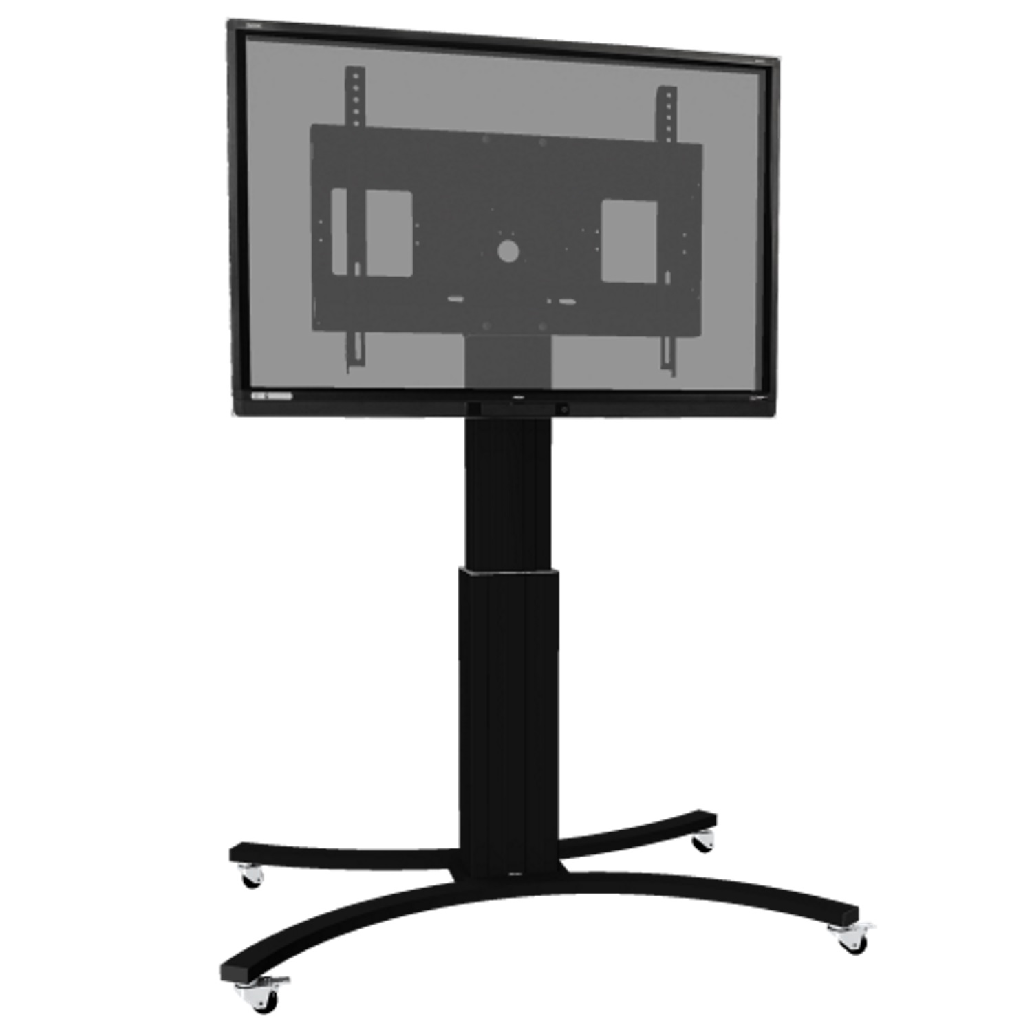 Rollständer für 42"-100" Display C-Gestell schwarz eloxiert